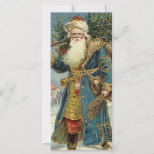 Père Noël victorien vintage avec sapin de Noël