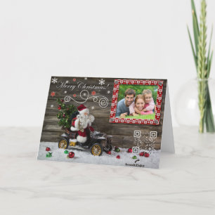 Père Noël vintage avec le carte photo de musique