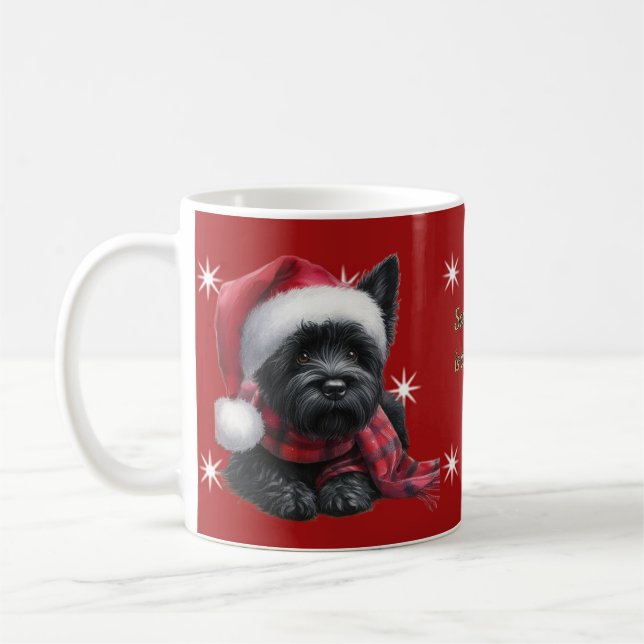 Père Noël Westie Christmas Mug (Gauche)