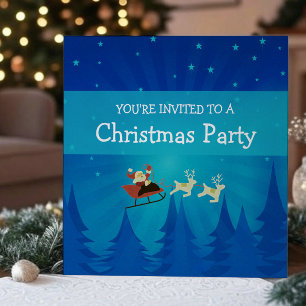 Père Noël Winter Scene Noël Invitation