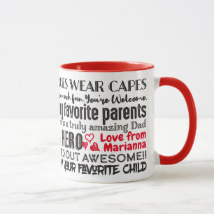 Père Papa Drôle Cite Des Voeux de Fille Mug