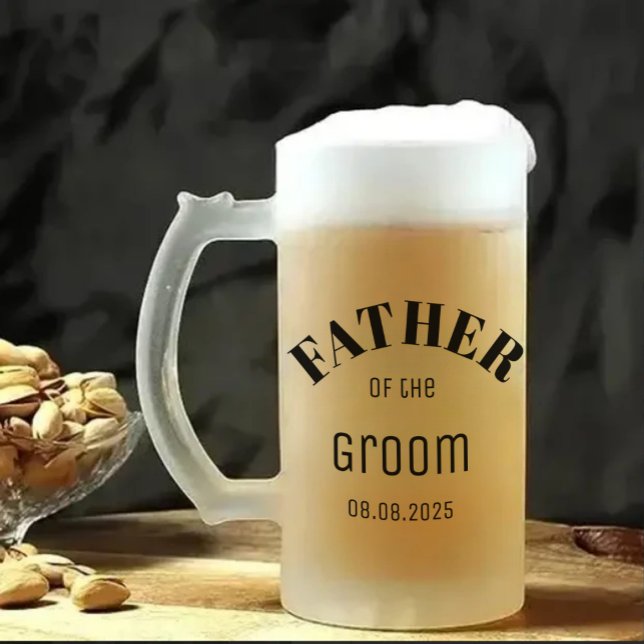 Père personnalisé de Groom Beer Mug (Créateur téléchargé)