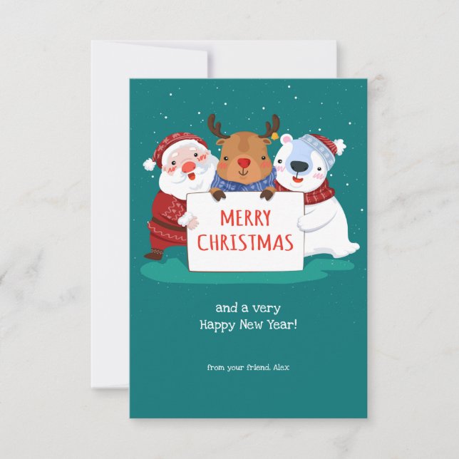 Père Rudolf et Carte de Noël de Teddy (Devant)