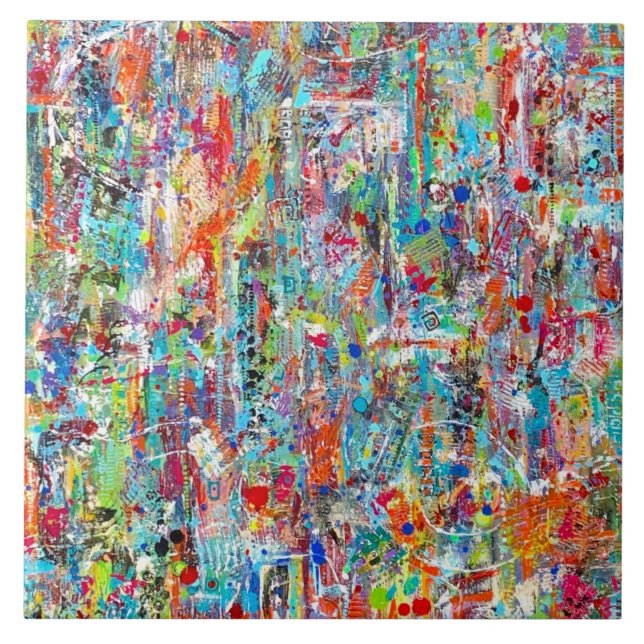 Père Temps 6 x 6 Carreaux en céramique (Devant)