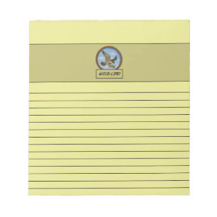 Peregrine Faucon clair Bloc-notes jaune