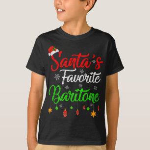 Pères Noël drôles de Noël T-shirt bariton préféré