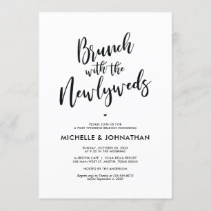 Perfect Calligraphy Post Mariage Brunch Invitation