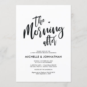 Perfect Calligraphy Post Mariage Brunch Invitation