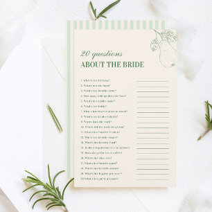 Perfect Pear 20 Questions sur le jeu de mariée
