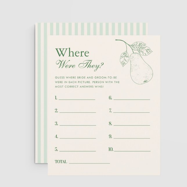 Perfect Pear Où Étaient-Ils Fête des mariées Jeu (Créateur téléchargé)