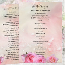 Perfect Rose Roses Programme de mariage