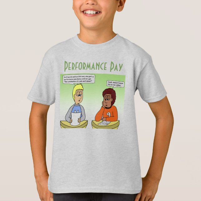 Performance Payez le T-shirt du garçon Grey (Devant)