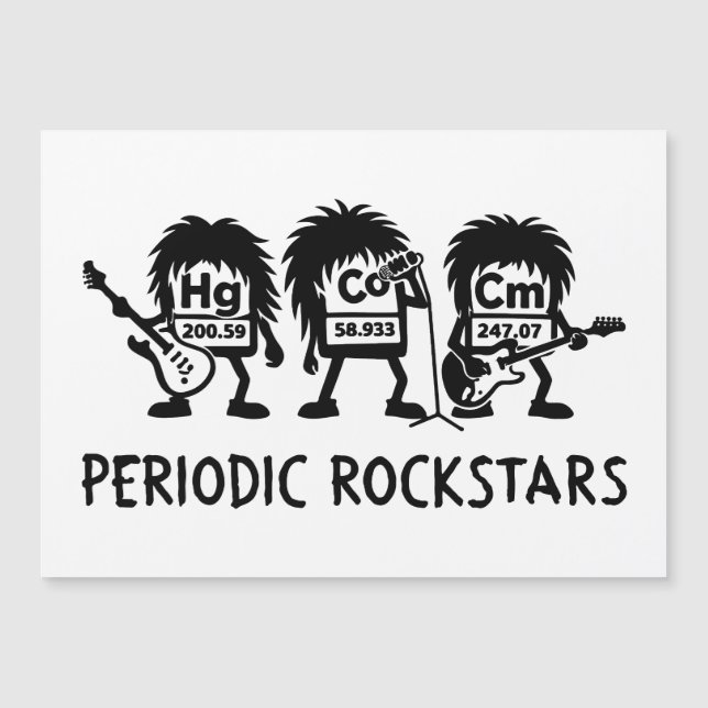 Periodic Rockstars Chemistry Humor (Devant)