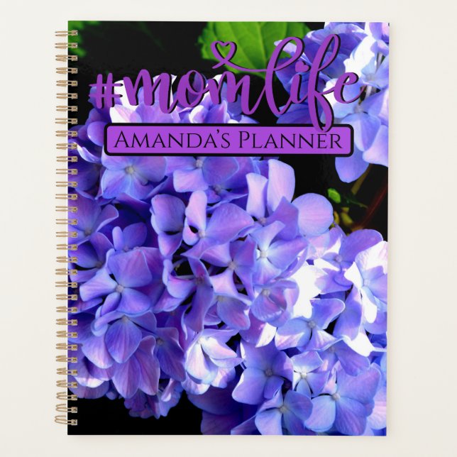Périwinkkel hydrangeas violet bleu fleur #momlife (Devant)