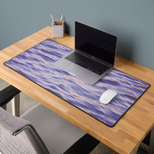 Périwinkle Blue Water Ripples Art Desk Mat