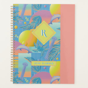Périwinkle été Vaporwave coucher de soleil et palm