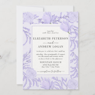 Périwinkle   Invitations de mariage de fleurs