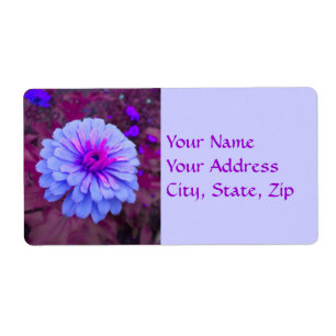 Périwinkle N rose Zinnia Étiquettes de adresse