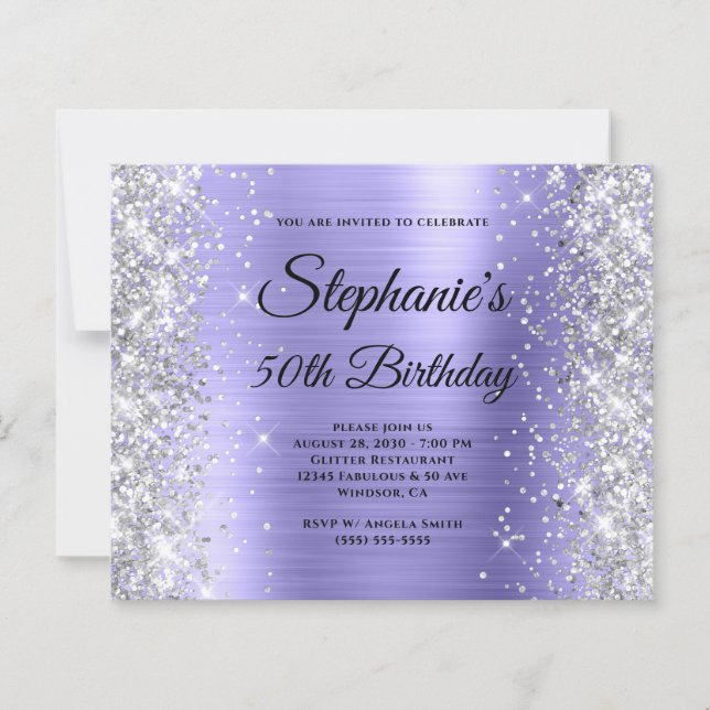 Periwinkle Pailleté Argent Anniversaire 50 Ans (Devant)