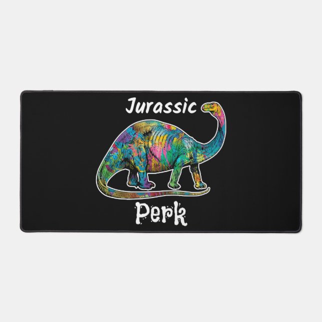 Perk Jurassique Dinosaure Coloré Noir (Recto)