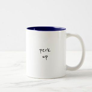 Perk Up Minuscule Type Café Mug