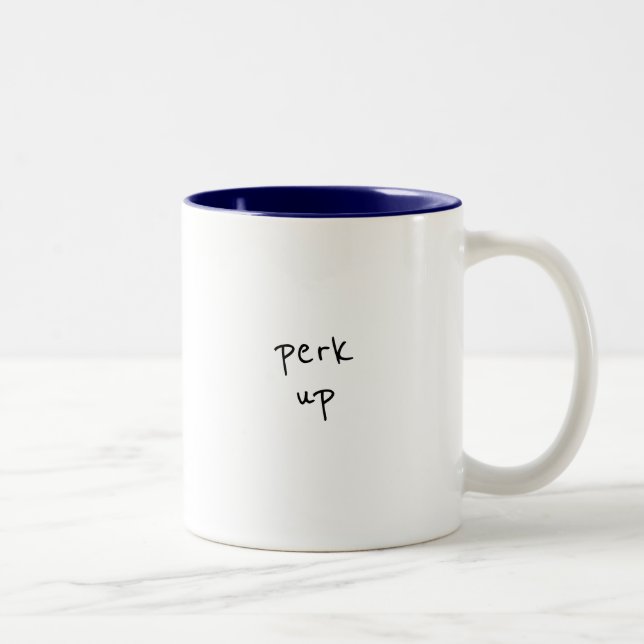 Perk Up Minuscule Type Café Mug (Droit)