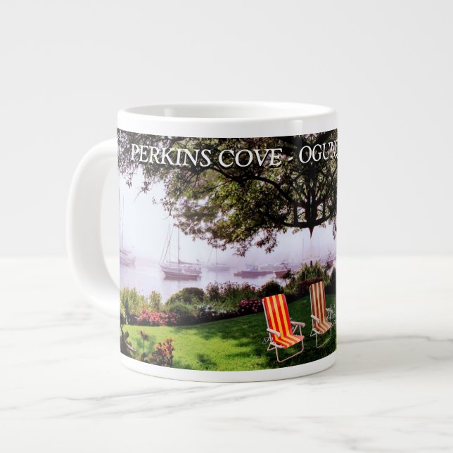 Perkins Cove - Ogunquit, Maine Jumbo Mug (Devant gauche)