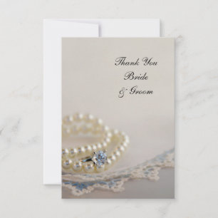 Perles, Anneau, Bleu Vintage Mariage Merci