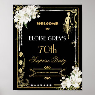 Perles Art Déco Fleurs blanches Gatsby 20s Accueil
