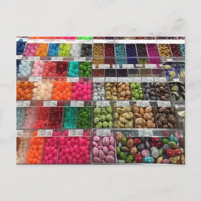 Perles de couleurs vives Carte postale Artisanat c (Devant)