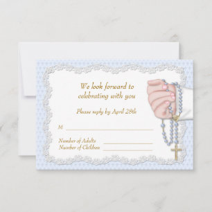 Perles de Rosaire main bleu RSVP