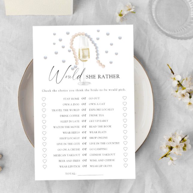 Perles - Elle préfère le jeu de douche nuptiale (Créateur téléchargé)