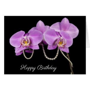 Perles et orchidées d'anniversaire