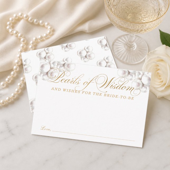 Perles et Prosecco Perles de Sagesse Cartes de Con (Pearls and Prosecco Pearls of Wisdom Advice Cards)