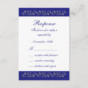 Perles et Sapphire bleu RSVP