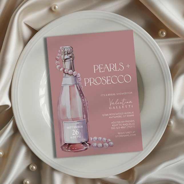 Perles + Invitation de la douche nuptiale du Prose (Shown on a 5x7" invitation)