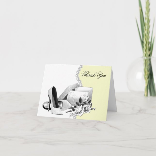 Perles Jaunes Chaussures talon Haut Merci Cartes (Devant)