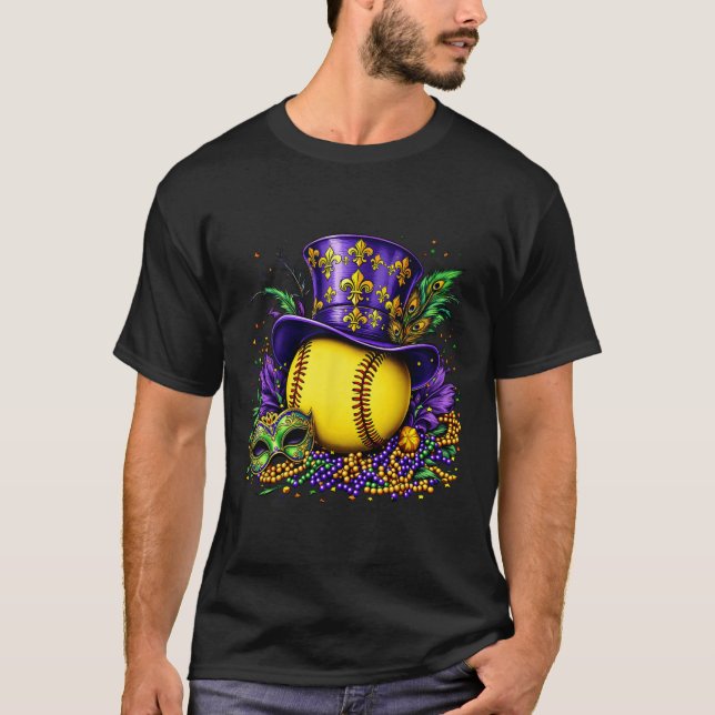 Perles Masquées Chapeau Haut de Forme Softball Mar (Devant)