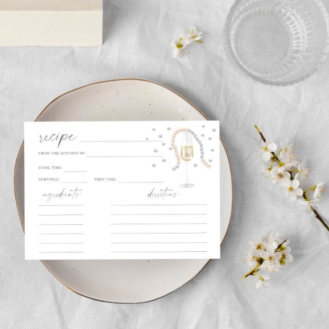 Perles & Prosecco - carte de recette (Créateur téléchargé)