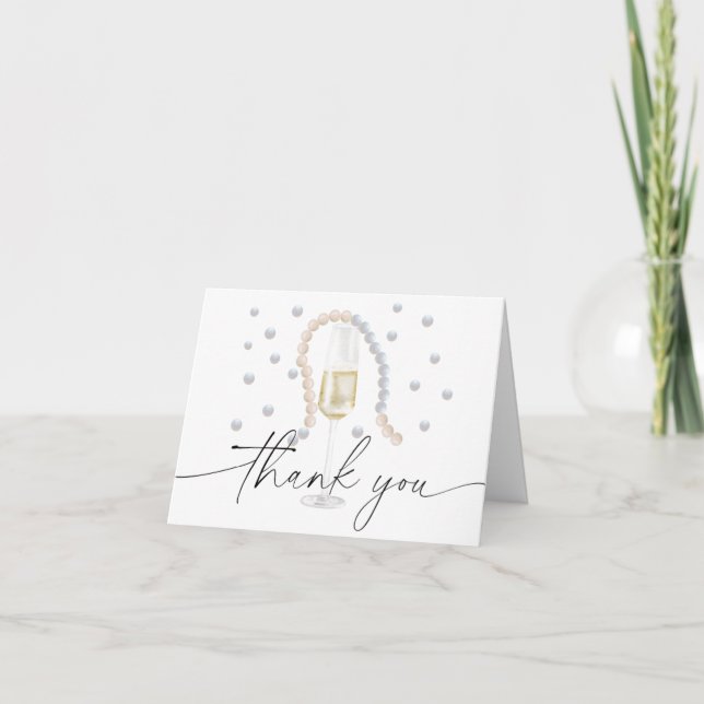 Perles & Prosecco - merci pour la baby shower de m (Devant)