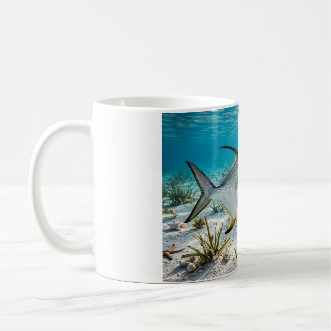 Permis de Floride Homme Sable Plat Clés Pêche Mug (Gauche)