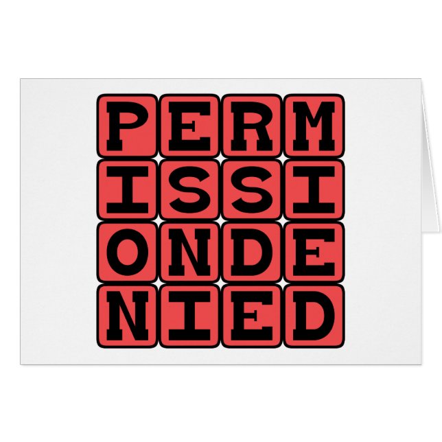 Permission refusée, Accès non autorisé (Devant horizontal)
