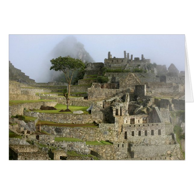 Pérou, Machu Picchu. L'ancienne citadelle de (Devant horizontal)
