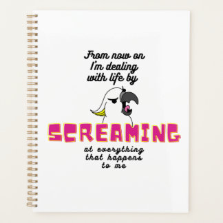 Perroquet blanc en colère avec texte amusant