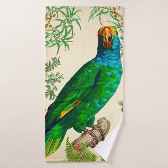 Perroquet bleu exotique (Serviette de bain)