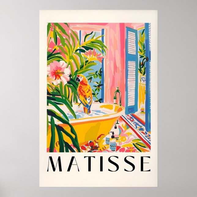 Perroquet dans la baignoire Art Impression Style M (Devant)