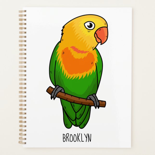Perroquet de caricature mignon lovebird (Devant)