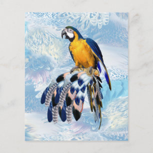Perroquet exotique teinte de plumes bleues 