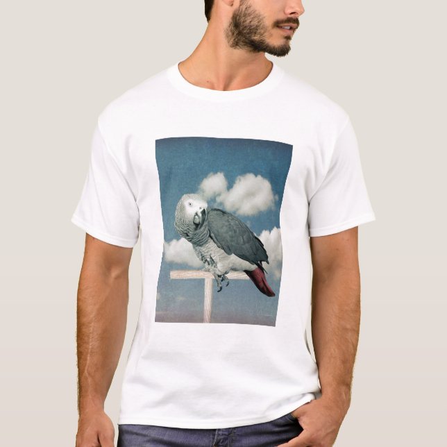 Perroquet gris africain sur un T-shirt (Devant)