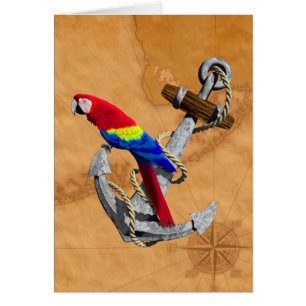 Perroquet Tropical Et Ancre